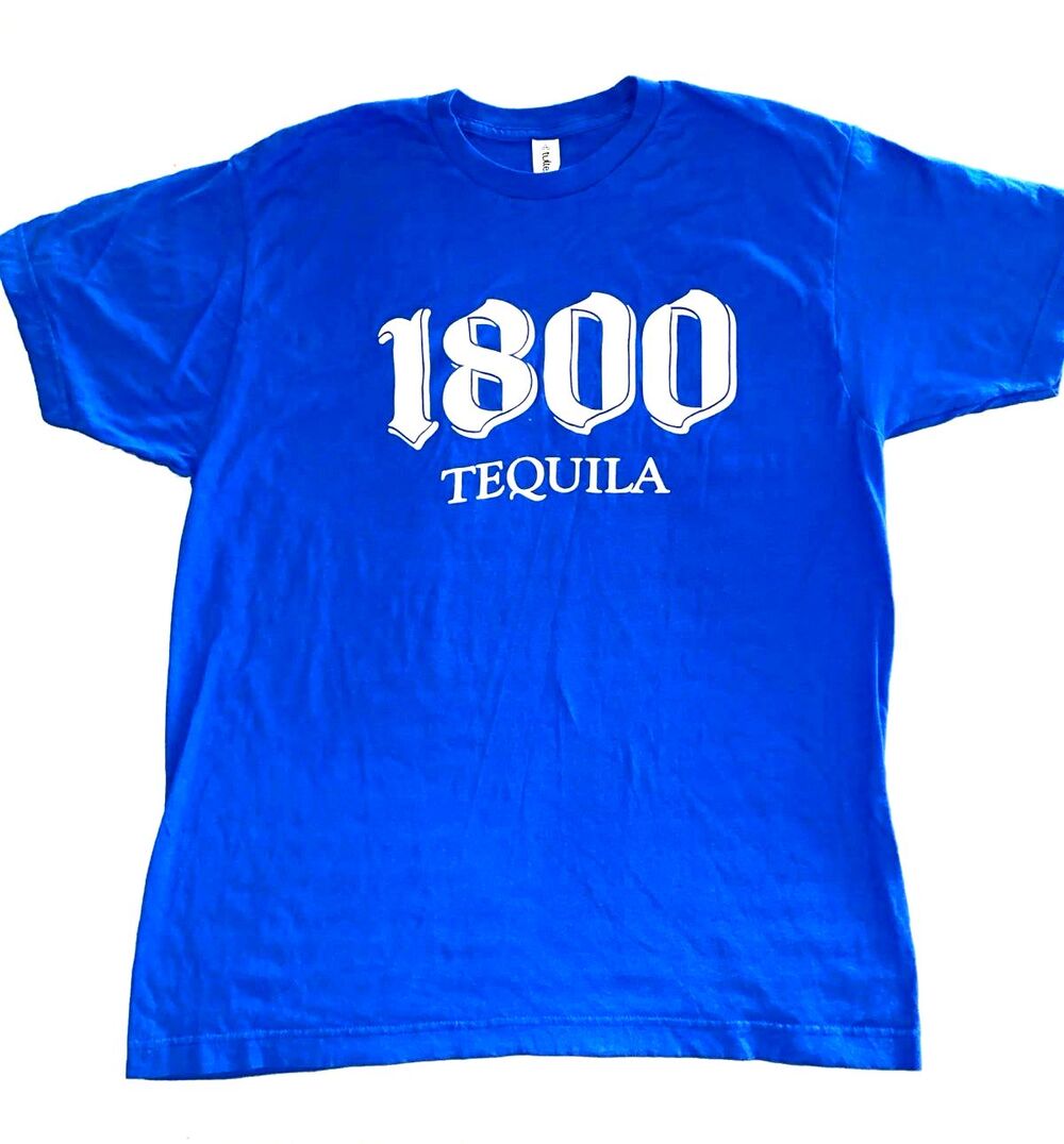 1800 Tequila Men's Blue Tee LARGE